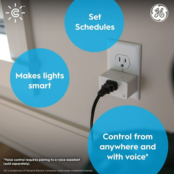 EFEMF-GE Smart Indoor Plug, Smart Outlet Control, WiFi Outlet Plug, Matter Compatible, Works with Alexa and Google Home