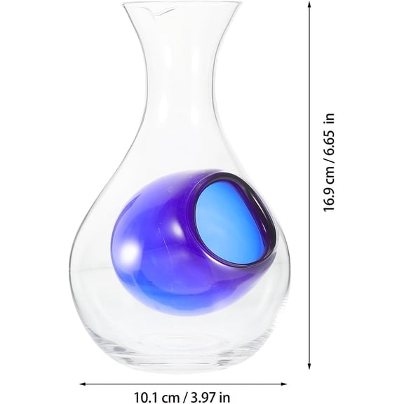 EFEMF-Glass Wine Decanter with Ice Cavity 14Oz Wine Carafe Decanter and Whiskey Dispenser for Home Bar and Dinner Parties