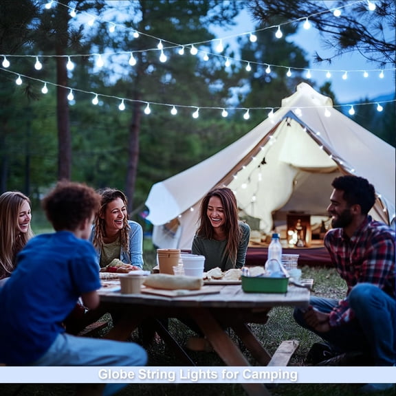 EFEMF-Globe String Lights Battery Operated - 100 LED White Fairy Lights Indoor Outdoor Waterproof 33FT Battery Powered String Lights with Remote for Wedding Bedroom Classroom Camping Decor