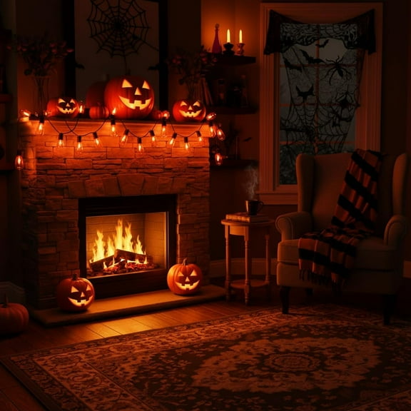 EFEMF-Halloween Replacement Light Bulbs, Halloween Flicker Flame Light Bulbs, ST40 Blood Drop Light Bulbs with a Flickering Red Glow, Halloween Decorations 1 Watt E17 Base, 10 Pack