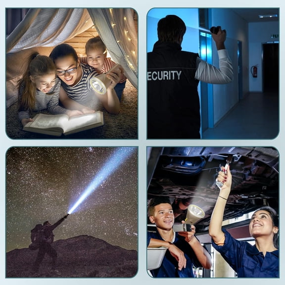 EFEMF-High Power Handheld Spotlight Rechargeable LED Flashlights Waterproof Searchlight Superbright Coon Hunting Lights Torch Flashlight (K382 Coffee White Light)