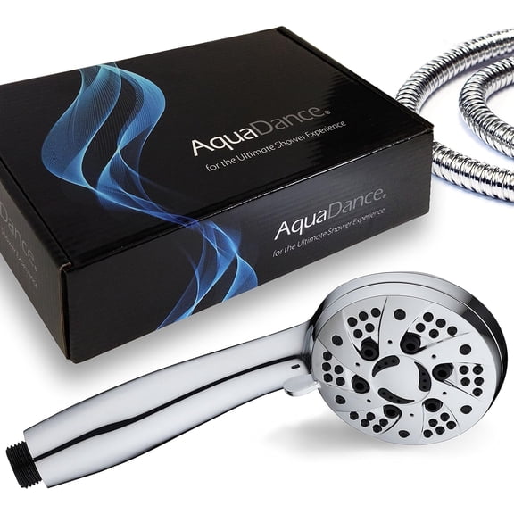 EFEMF-High Pressure 6-Setting 3.5" Chrome Face Handheld Shower with Hose for the Ultimate Shower Experience! Officially Independently Tested to Meet Strict US Quality & Performance Standards!