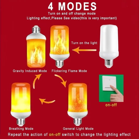 EFEMF-LED Flame Effect Fire E26 Light Bulbs,Creative with Flickering Emulation Lamps,Simulated Nature Fire in Antique Lantern Atmosphere for Holiday Hotel/Bars/Home Decoration Restaurants