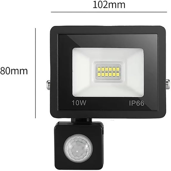 EFEMF-LED Flood Light 10W with Dusk-to-Dawn Sensor IP66 Waterproof ...