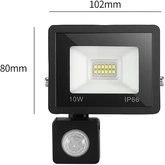 EFEMF-LED Flood Light 10W with Dusk-to-Dawn Sensor IP66 Waterproof Lighting for Signage Billboard Loading Dock Area Commercial Grade(10W,Warm Light)