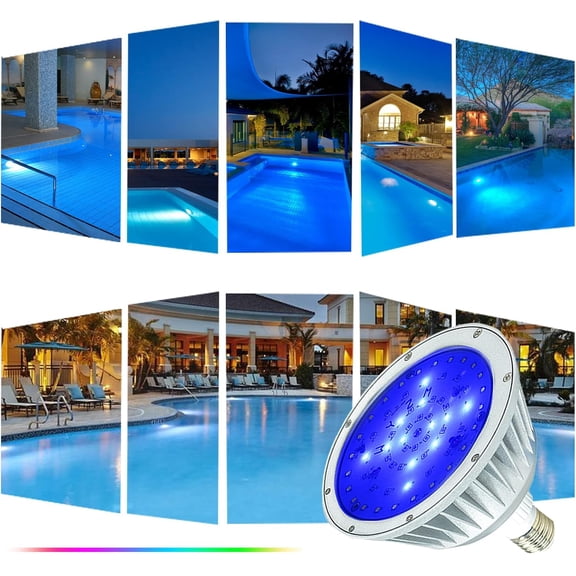 EFEMF-LED Pool Light Bulb for Inground Pool, IP65 Waterproof,120VAC 40W,Led Pool Light, Pool Light,E26 Replacement for Pentair and Hayward Pool Light Fixture.