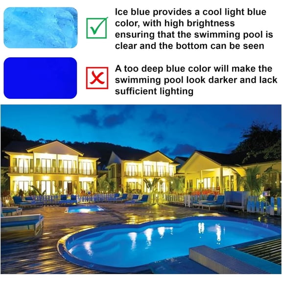 EFEMF-LED Pool Lights for Inground Pool 120V 65W Blue Pool Light Bulb Replacement for Pentair Hayward Pool Light Fixtur