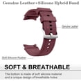 thumbnail image 1 of EFEMF-Leather Band Compatible with Samsung Galaxy Watch 7 6 5 4 FE 40mm 44mm Bands, 20mm No Gap Soft Strap Watch 6 Classic 43mm 47mm 5 Pro 45mm 4 Classic 42mm 46mm for Men Women, 1 of 2