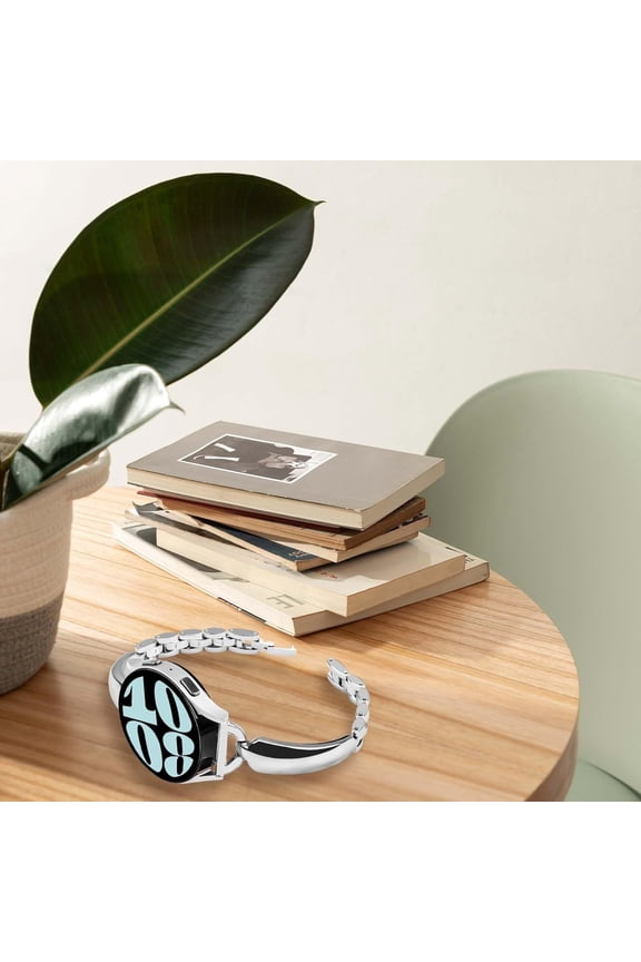 -Metal Bands Compatible for Samsung Galaxy Watch 7/FE/6/5/4 40mm 44mm, Watch 5 Pro, Watch 6/4 Classic 43mm 47mm 42mm 46mm, 20mm Bling Strap, Dressy Replacement Wristband for Women