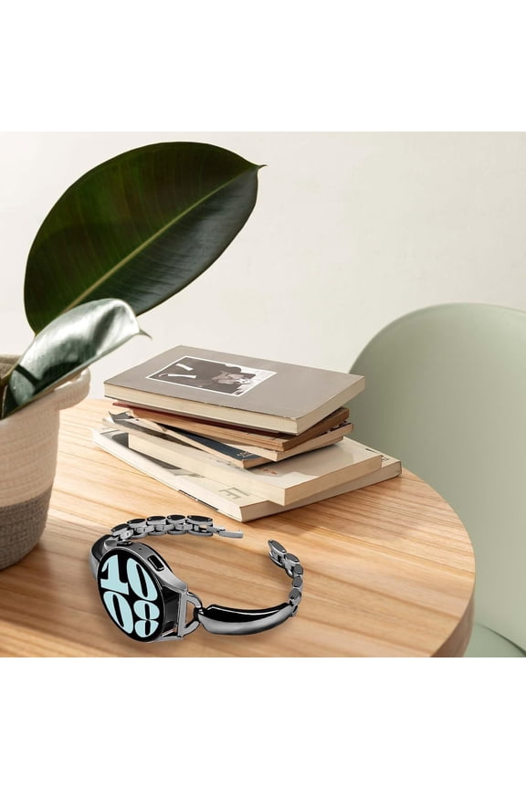 -Metal Bands Compatible for Samsung Galaxy Watch 7/FE/6/5/4 40mm 44mm, Watch 5 Pro, Watch 6/4 Classic 43mm 47mm 42mm 46mm, 20mm Bling Strap, Dressy Replacement Wristband for Women