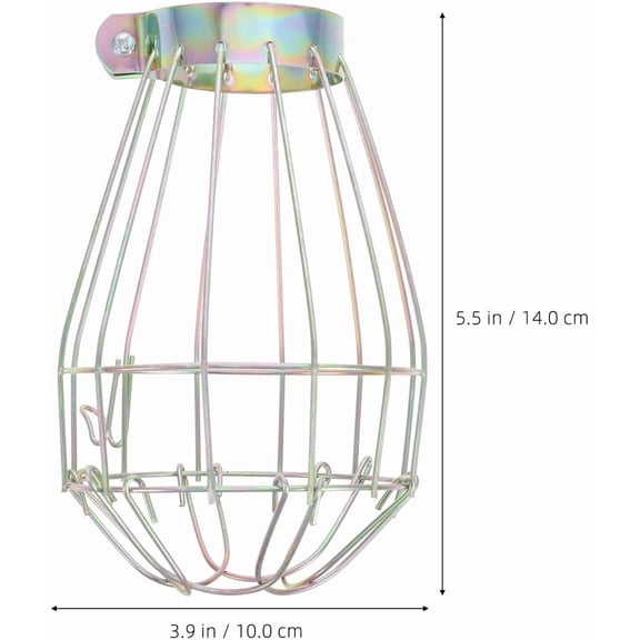 EFEMF-Metal Light Bulb Cage Guard 5.5 Inch Wire Lampshade Protector Anti-Scalding Net for Workshop Industrial and Home Lighting Safety
