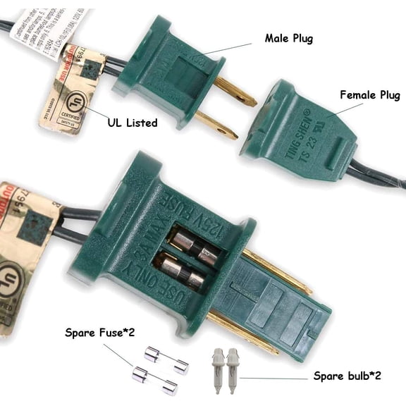EFEMF-Multicolor Chili Pepper String Lights with 35 Chili Bulbs Warm Lights 13.6FT, UL Listed for Indoor/Outdoor Lights Bedroom Garden Gazebo Decor, Green
