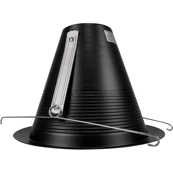 EFEMF-NICOR Lighting 6 inch Black Wet Location Rated Cone Baffle Trim, Fits 6 inch Housings (17550ABKWL)