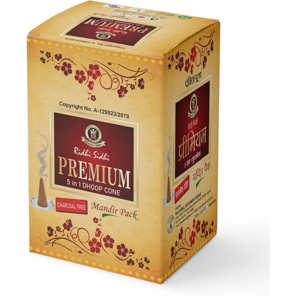 EFEMF-Natural Incense Cone | 5 in 1 Dhoop | Kesar | Rose | Aromatherapy for Meditation Yoga Relaxation - Pack of 3 (117 Cones)