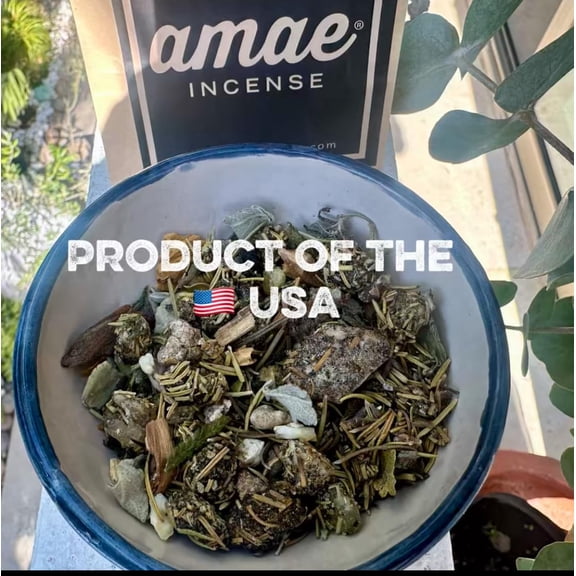 EFEMF-Natural Resin, Herbs & Essence Purify Mix - Blend with Sage, Rosemary, Menthol & Lemongrass - Cleansing Loose Incense for Meditation, Rituals & Home Fragrance - 2.22 oz