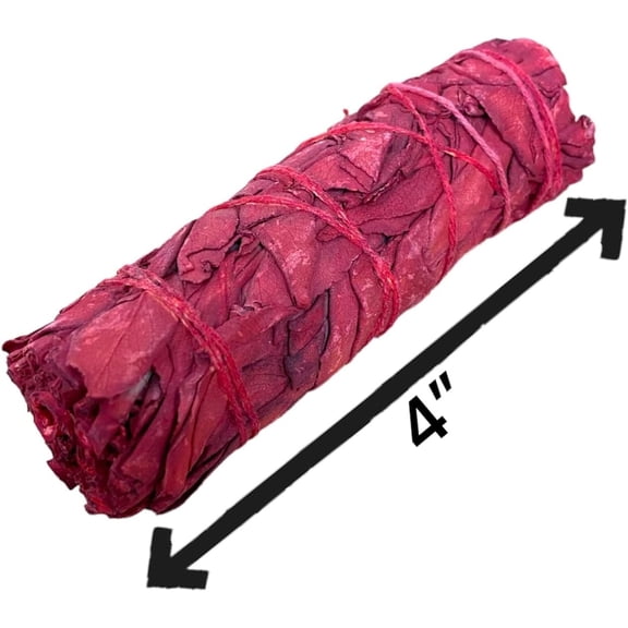 EFEMF-NessaStores 6 Dragon's Blood Sage Smudge Sticks, 4 Inch Hand Tied, All Natural, Ethically Sourced for Home Cleansing, Stress Relief, & Clearing Negative Energy. JC-160