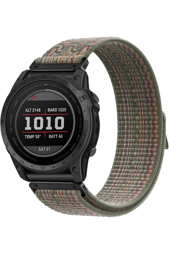 -Nylon 22mm Quickfit Watch Band Compatible with Garmin Fenix 5,Fenix E/8/7/6/5,Forerunner 935/965, Nylon Wristband Strap for Fenix 7 Pro/6 Pro/Approach/MARQ/Instinct