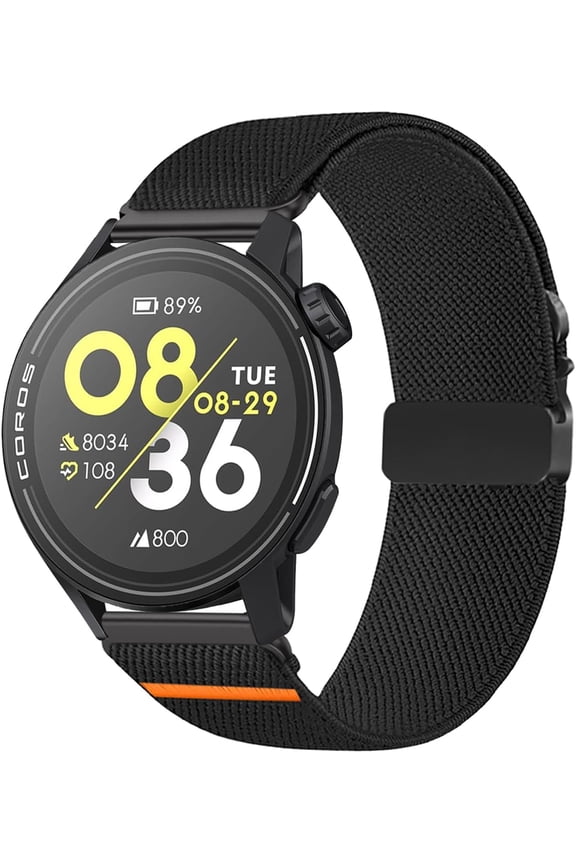 -Nylon Bands 22mm Compatible with COROS PACE 3/APEX 4 42mm/APEX Pro/APEX 2 Pro/APEX 46mm/PACE Pro Adjustable Sport Replacement Straps for Women Men