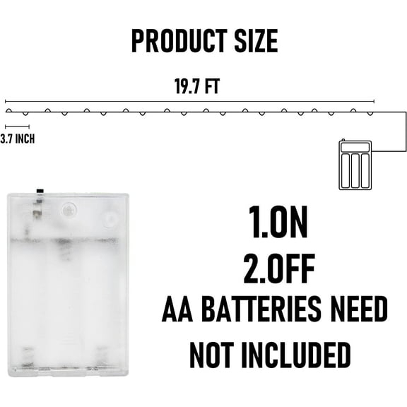 EFEMF-Orange Halloween Fairy String Lights, 4 Pack Total 80FT 240LED Copper Wire Battery Operated Waterproof Lights, Halloween Decorations for Indoor Home Outdoor Patio Yard Party Decor