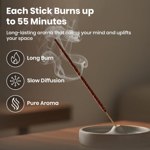 EFEMF-Palo Santo Cleansing Incense Sticks (48 Scent Sticks) | with Real Herbs | Long-Lasting 55-Minute Burn | Perfect for Meditation, Yoga & Removing Negative Energy