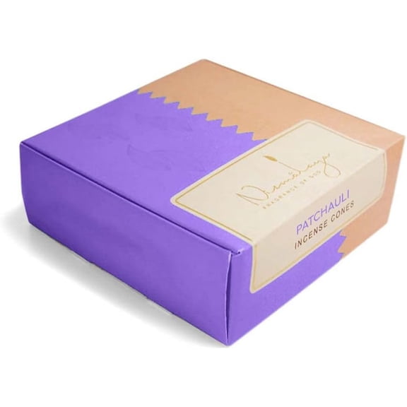 EFEMF-Premium Luxury Natural Patchouli Incense Cones | Bamboo Less & Charcoal Free | Pack of 40 Cones, 100g | Ideal for Home, Office, Yoga, Meditation & Aromatherapy | Long Lasting Fragrance