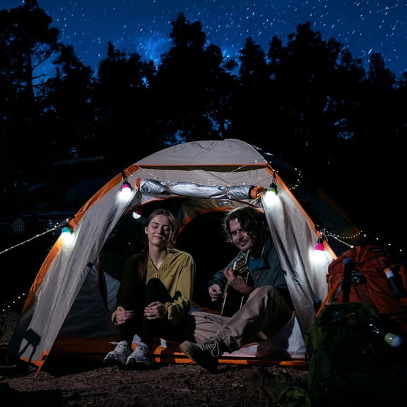 EFEMF-Rechargeable Camping Light, Portable Tent Lantern, 3 Lighting Modes, Hanging Tent Light Bulbs with Clip Hook for Hiking, Fishing, Backpacking, Emergency and More(3 Pack)