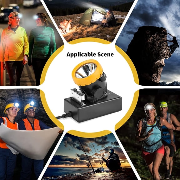 EFEMF-Rechargeable LED Mining Headlamp for Hard Hat Helmet, Explosion-Proof Waterproof Miner Headlight with Clip, Coal Mining Flashlight for Hunting, Fishing, Camping, Construction, Caving, Repair