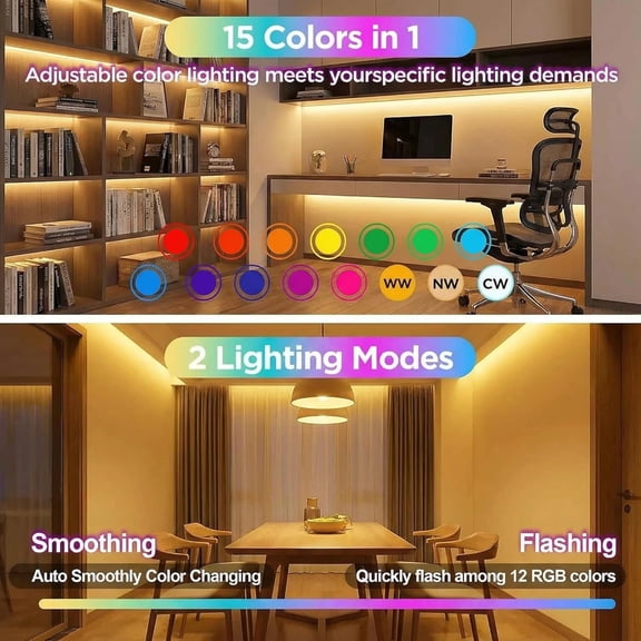 EFEMF-Rechargeable LED Wall Light Bulb with Remote, 15-Color Dimmable, 3 Timer Settings, Magnetic Adhesive & Screw-in, 18-Hour Emergency Lighting (Perfect for Bedroom, Campsite, Corridor) Black, 2500