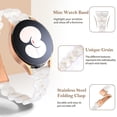 thumbnail image 1 of EFEMF-Resin Bands Compatible with Galaxy Watch 7/6/5/4/FE Band 40mm 44mm Women, Slim 20mm Band for Galaxy Watch 6/4 Classic 43mm 47mm 42mm 46mm, Pearl White, 1 of 2