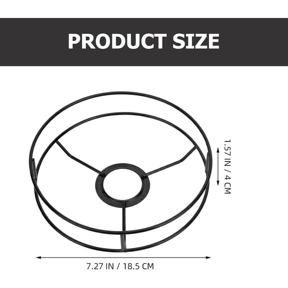 EFEMF-Round Lampshade Frame Wire DIY Hanging Lamp Bracket Iron Pendant Light Fixture for Table and Ceiling Light Decoration