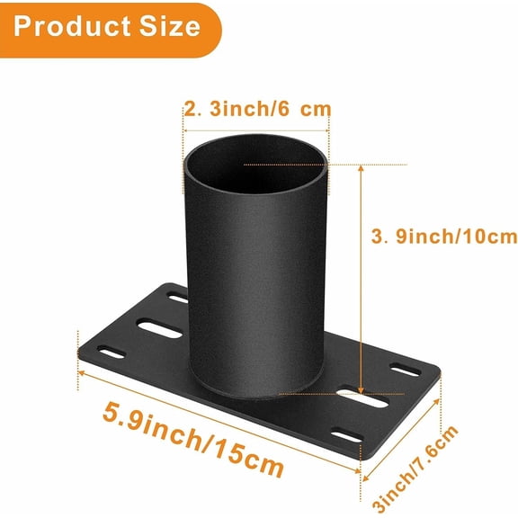 EFEMF-Slip Fitter Adapter, Transform The Slip Fitter into Arm Mounting, Tenon Adapter for Outdoor Flood Lights, Parking Lot Lights, Shoebox Light Fixture