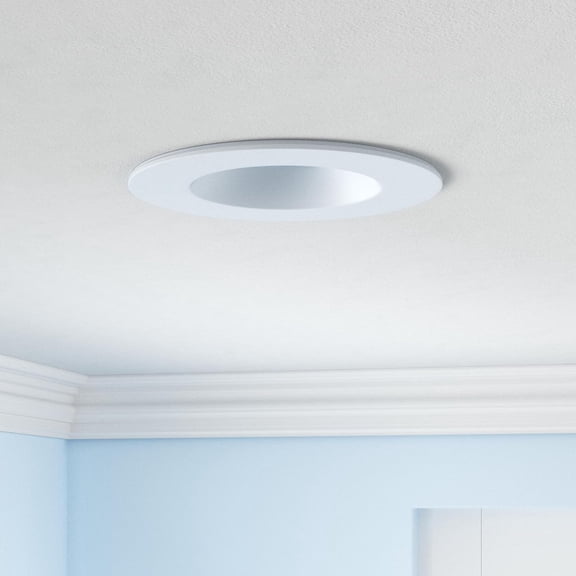 EFEMF-Smooth Reflector Trim Retrofit Kit, 6 Inch Dimmable LED 5CCT Downlight Recessed Lighting, 14 Watt, 1000 Lumens, Round Panel, ES Qualified, UL Listed