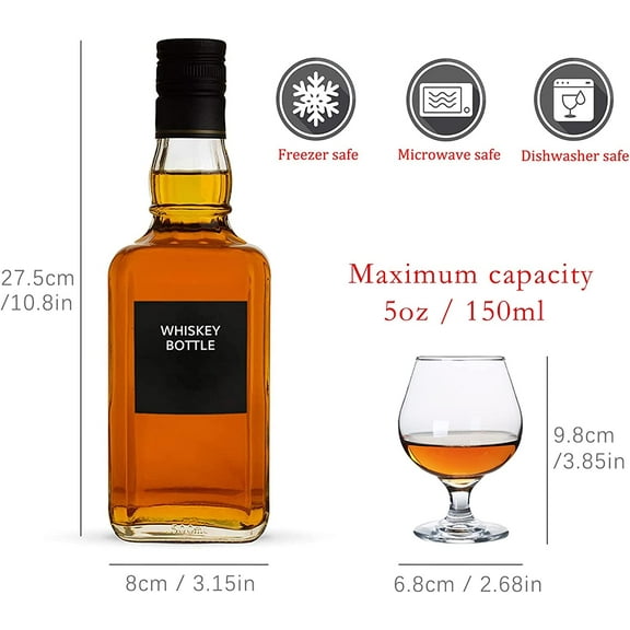 EFEMF-Snifters 5.0oz Shot Glasses Set of 6 Cute Brandy Cognac Glasses (150ml | 5.0 floz)