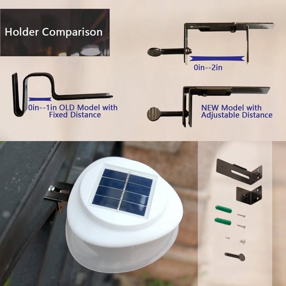 EFEMF-Solar Gutter Lights Outdoor, 9 LED, Super Bright, Waterproof, Wireless Security for Garden, Wall, Yard, Deck