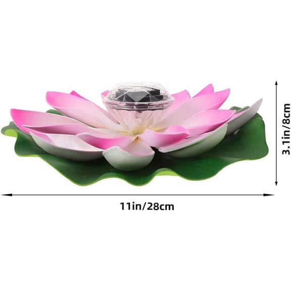 EFEMF-Solar Powered Floating Lotus Lamp Led Pool Decorative Light Waterproof Outdoor Pond Landscape Lighting