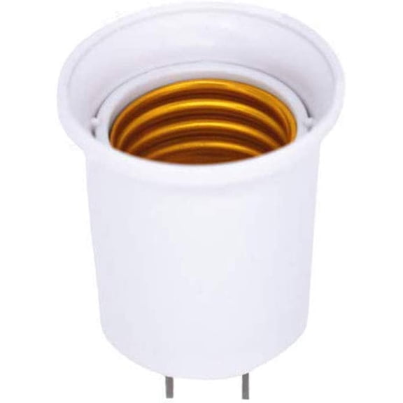 EFEMF-Standard Light Bulb Socket E26 / E27 Converts Outlet to Lamp Socket Adapter, AC Plug to E26 Screw Base Lamp Holder, 4Pack,White