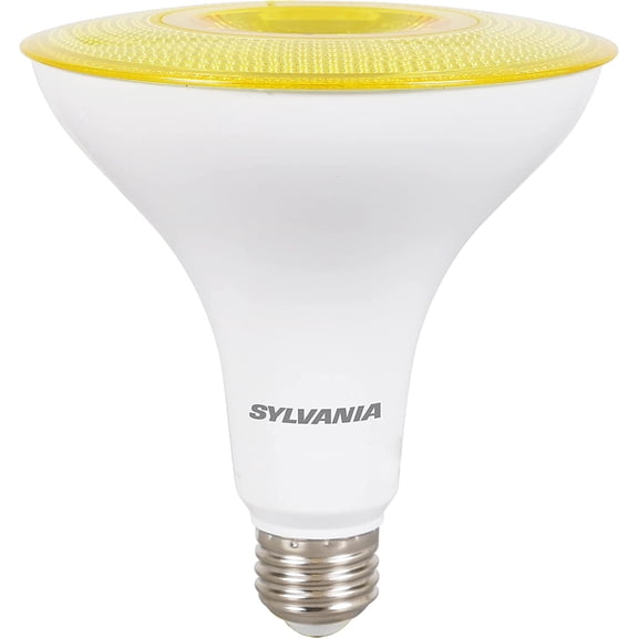 EFEMF-Sylvania LED Flood PAR38 Yellow Bug Light Bulb, Efficient 9W, Non-Dimmable, 5 Year, E26 Medium Base - 1 Pack (40822)