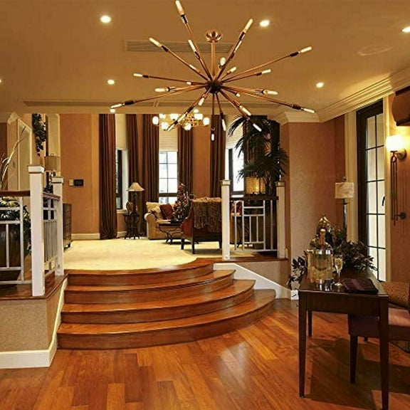 EFEMF-T20 T6 Small LED Bulb Long Filament 2W Equal 25 Watt E12 Candelabra Edison Tubular Amber Light Bulbs Dimmable 2200K Warm White, 4Pack