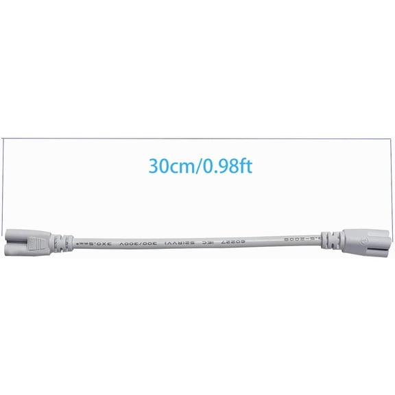 EFEMF-T5 T8 LED Double End 3Pin Lamp Connecting Wire,(10-Pack) LED Light Connection Cable for Integrated LED Tube Dual Connector Cable (30cm/0.98ft)