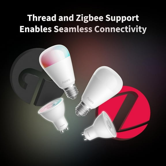 EFEMF-Thread/Zigbee Smart LED Light Bulb T2 GU10, Tunable White (2000K-9000K), RGB Color Changing Light Bulb with 16 Million Colors,Matter, Works with HomeKit, Alexa, Google