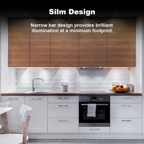 EFEMF-Under Cabinet Lights Plug-in Cold White 6000K, Dimmable LED Under Cabinet Lighting, 4pcs 12 Inch Under Counter Lights for Kitchen with Memory Function, LED Light Bar for Closet, Pantry, Workben