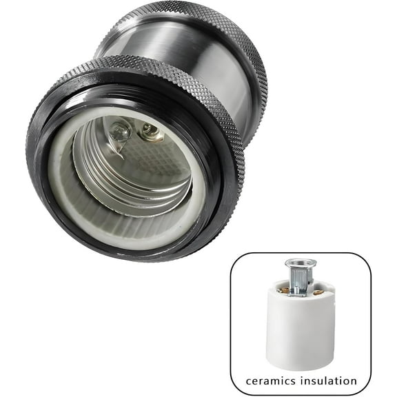 EFEMF-Vintage Retro Ceiling Pendant Light, 1.5M Twisted Braided Rope,E27/E26 Lamp Holder Suspended Pendant Light Fitting Kit