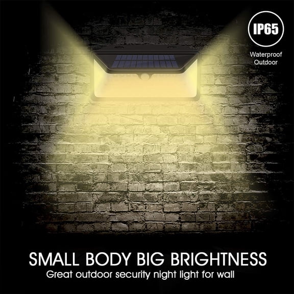 EFEMF-WBM Smart Solar Outdoor Lights, 100 LED IP65 Waterproof, Security Lights for Front Door, Yard, Garage, Deck(2pack) , White