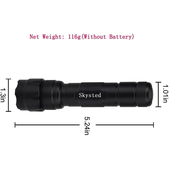 EFEMF-WF-502B Single Mode 1200 Lumen Mini Portable Tactical Clip Handheld Flashlight Torch Lamp,for Outdoor Sports and Indoor Activities (Camping, Hiking, Hunting, etc.) (Black)