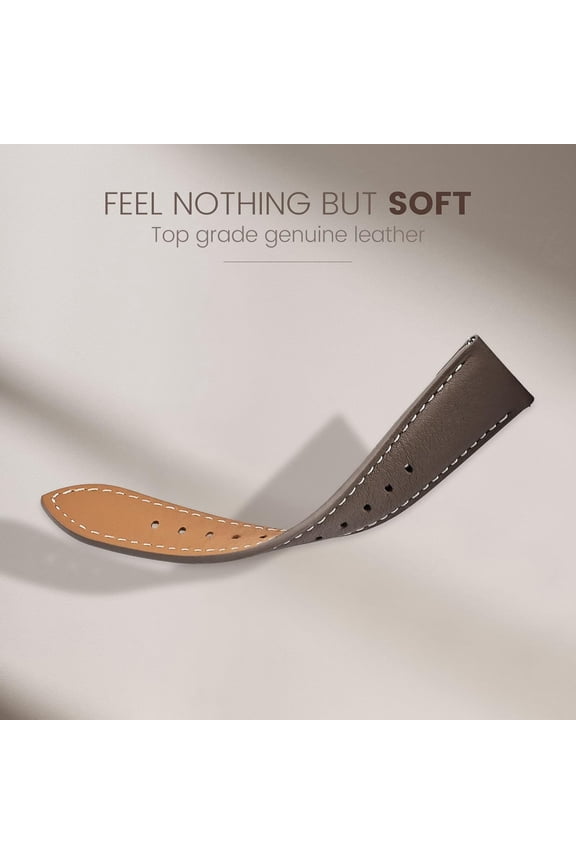 -Watch Band, Quick Release Leather Watch Strap for Men Women, Replacement Bands Width 18mm 20mm 22mm