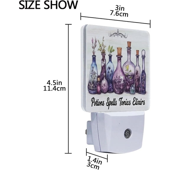 EFEMF-Witch Potions LED Sensor Night Light Set of 2 Spooky Halloween Table Desk Lamps with Adjustable Brightness Eye-Caring for Home Bedroom Office Parlour