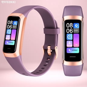 Effeokki Slim Fitness Tracker For Women Men Wrist Watch Amoled Display Screen/25 Sport Modes/Waterproof Pedometer Smart Watch Compatible With Iphone Android Smartphone