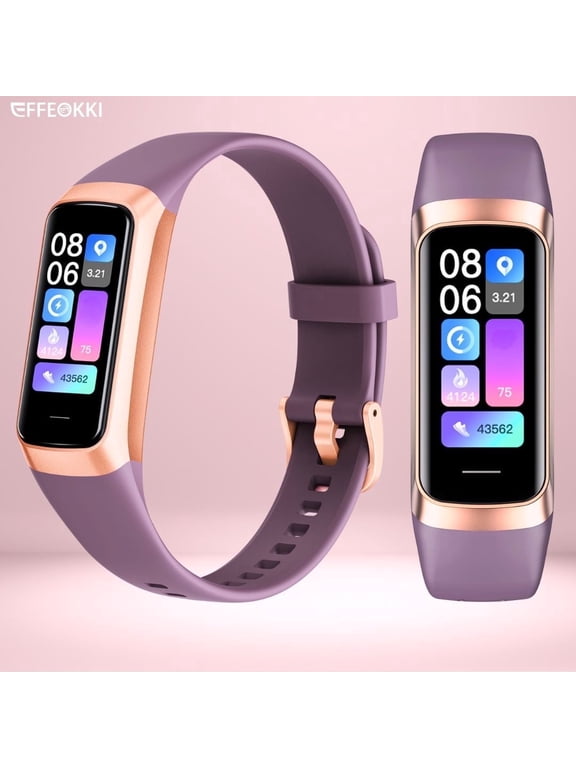 Slim Fitness Tracker For Women Men Wrist Watch Amoled Display Screen/25 Sport Modes/Waterproof Pedometer Smart Watch Compatible With Iphone Android Smartphone