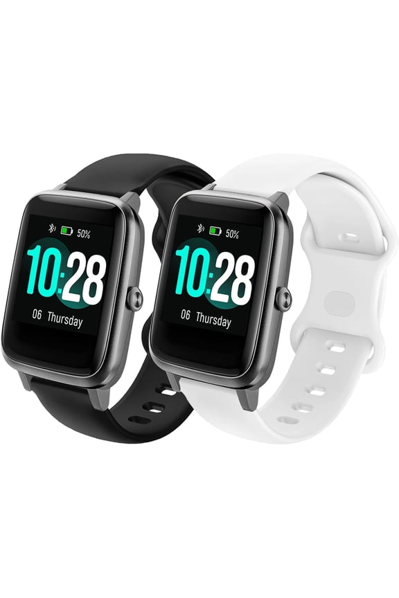 -19mm Soft Silicone Replacement Band Compatible with Veryfitpro ID205L, ID205U, ID205S, ID216 Smart Watch