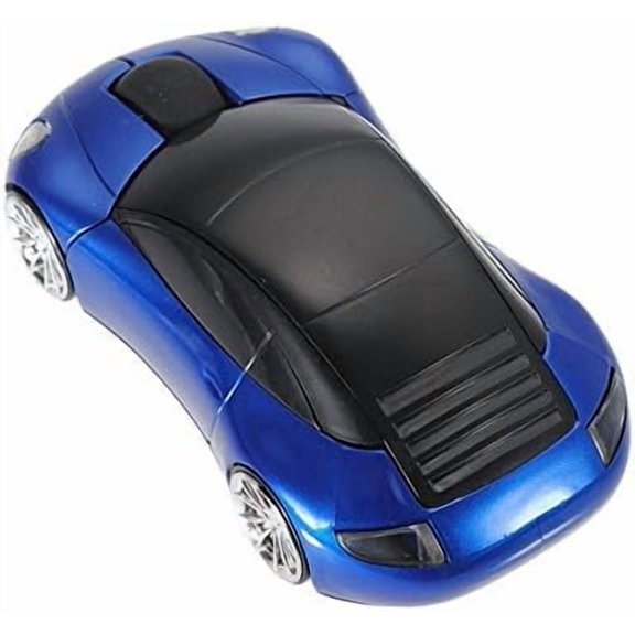 EFFFERTWQL-2.4G Wireless Mouse 3D Car Shape Wireless Optical Mouse USB Receiver for Laptop PC (B-car, Blue)